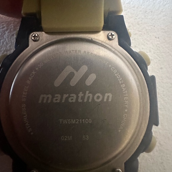 Marathon TW5M21100 Men Watch Light 24h Alarm Chro Date Black Plastic 30m Quartz - Picture 4 of 9